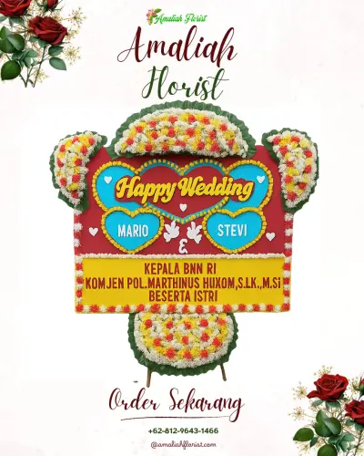Karangan Papan Bunga Pernikahan di Mekar Rahayu